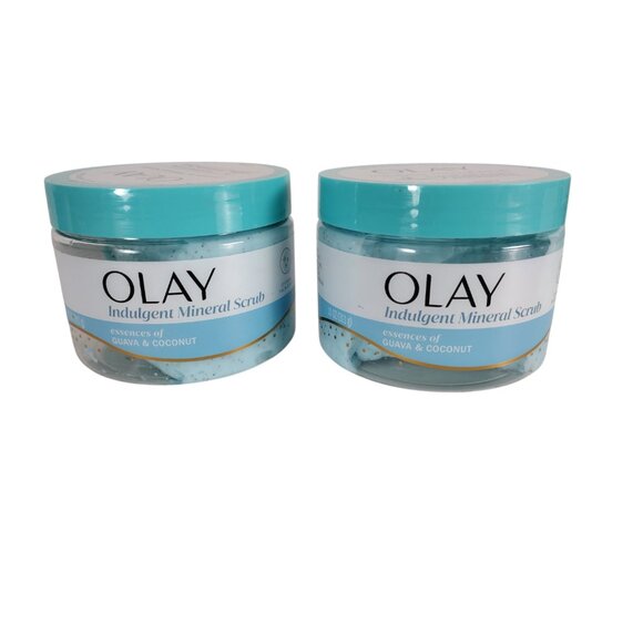 Olay Indulgent Indulgent Mineral Scrub Guava & Coconut Essence 11 Oz - 2 Pack - Picture 1 of 6